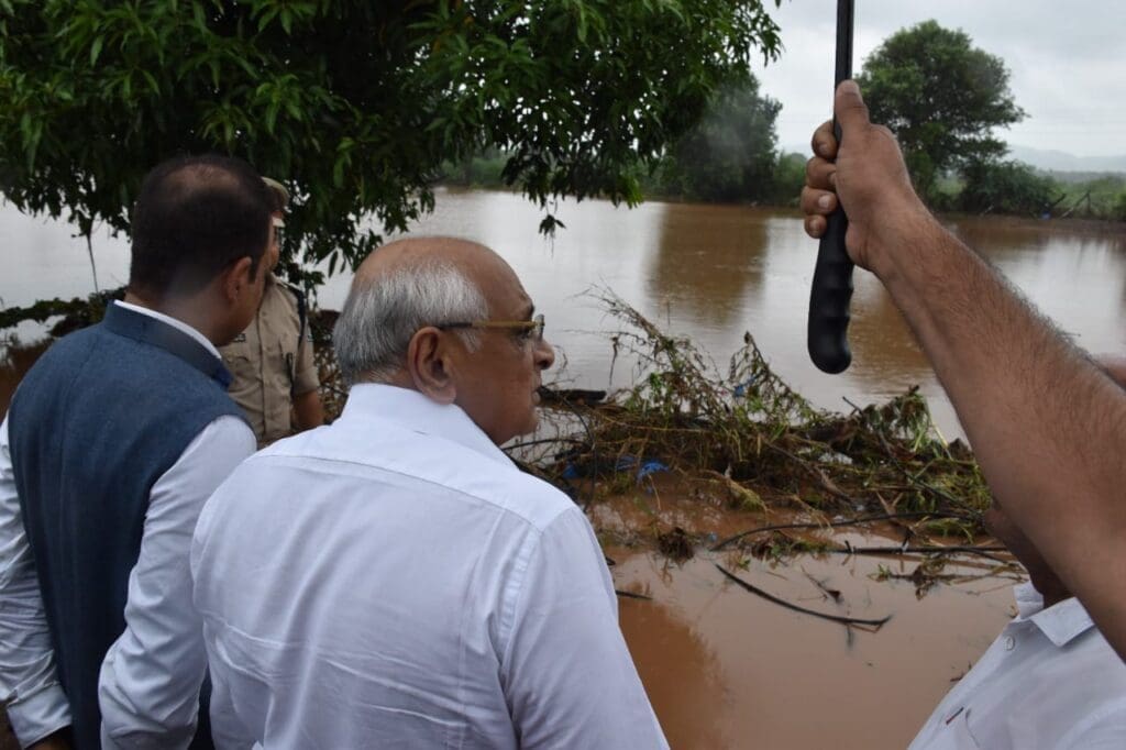 Gujarat Rain, GUjarat, CM Bhupendra Patel, Gujarat Flood, Aerial Survey by Bhupendra Patel, ભૂપેન્દ્ર પટેલ, ગુજરાત, 