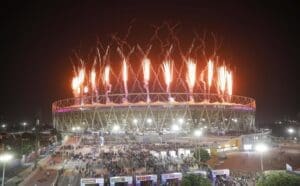 Narendra Modi, National Games 2022, National Games Gujarat, Opening Ceremony, Narendra Modi Stadium, નરેન્દ્ર મોદી, ગુજરાત, નેશનલ ગેમ્સ, ઓપનિંગ સેરેમની, 