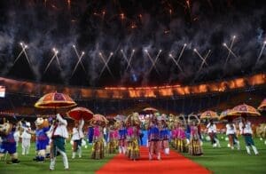 Narendra Modi, National Games 2022, National Games Gujarat, Opening Ceremony, Narendra Modi Stadium, નરેન્દ્ર મોદી, ગુજરાત, નેશનલ ગેમ્સ, ઓપનિંગ સેરેમની, 