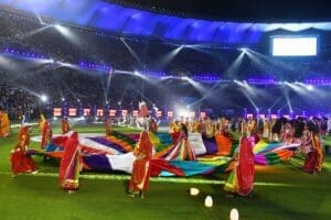 Narendra Modi, National Games 2022, National Games Gujarat, Opening Ceremony, Narendra Modi Stadium, નરેન્દ્ર મોદી, ગુજરાત, નેશનલ ગેમ્સ, ઓપનિંગ સેરેમની, 