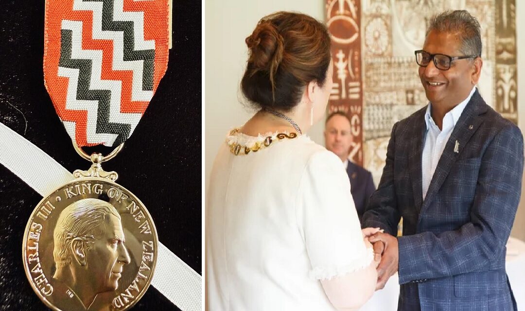 નવસારીના નરેન્દ્ર ભાણાને ન્યુઝીલેન્ડમાં ‘કિંગ્સ સર્વિસ મેડલ’ (KSM) એનાયત