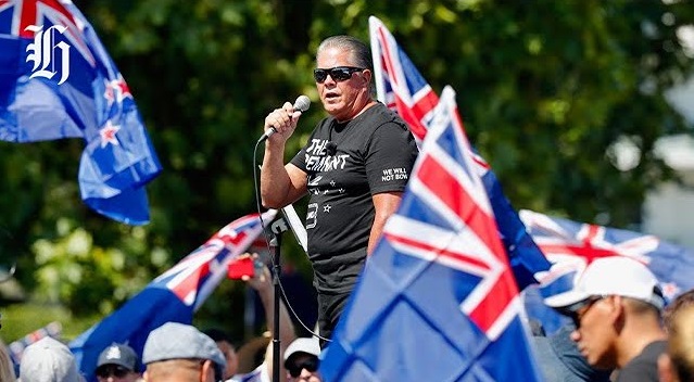 Auckland, Harbor Bridge march, Brian Tamack, NZ Police, Anti Migrants protest, Victoria Park, 