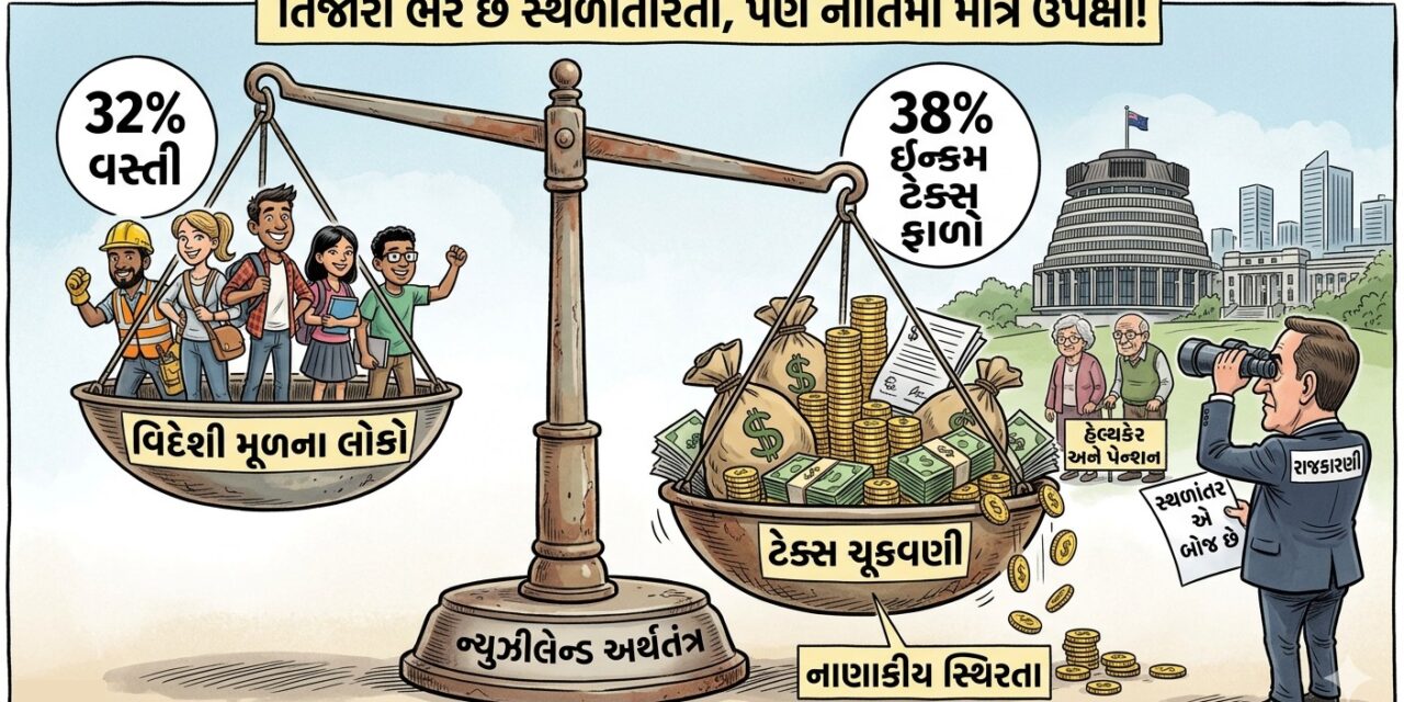 ન્યુઝીલેન્ડના ટેક્સ કલેક્શનમાં માઇગ્રન્ટ્સનો દબદબો યથાવત્ !