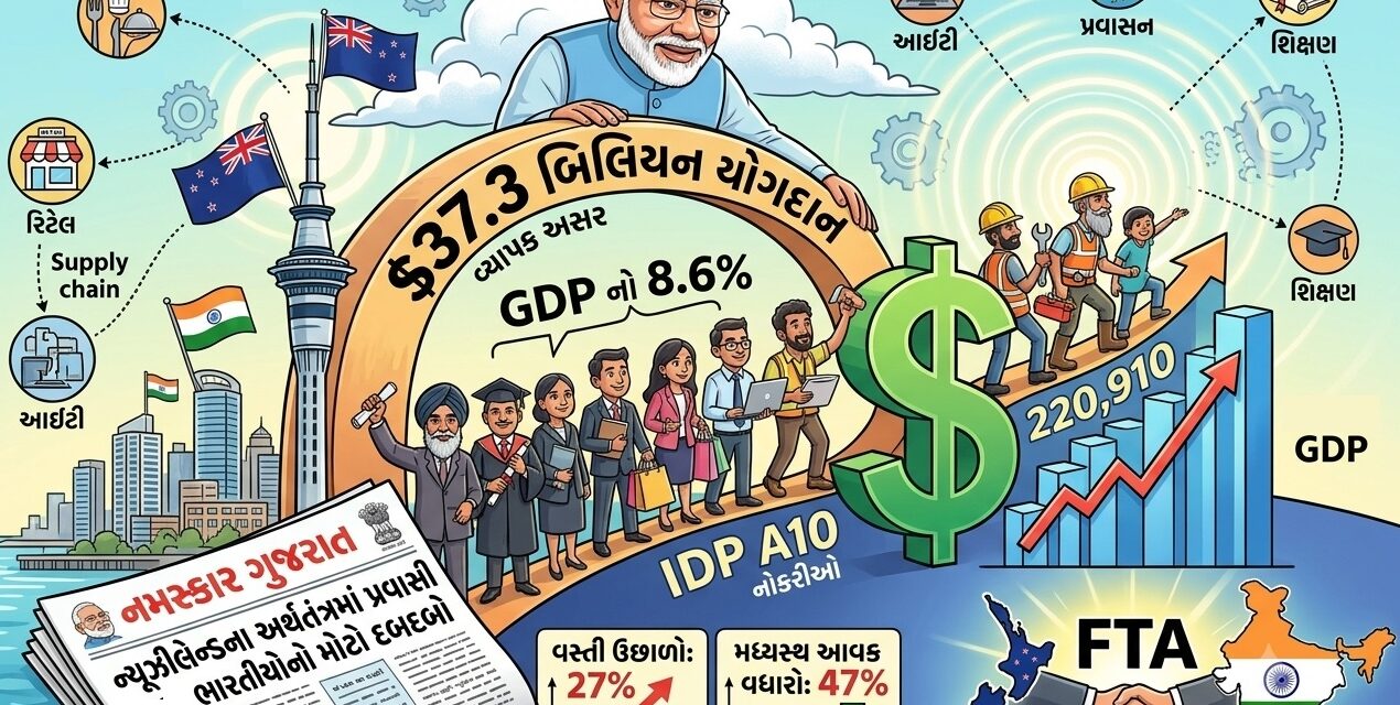 ન્યૂઝીલેન્ડના અર્થતંત્રમાં NRIનો દબદબો: GDPમાં $37.3 બિલિયનનું યોગદાન